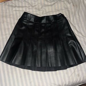 Abercrombie and Fitch Pleated Faux Leather Skirt
